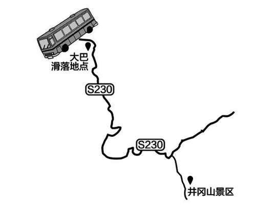 湖南高校大巴落崖地點