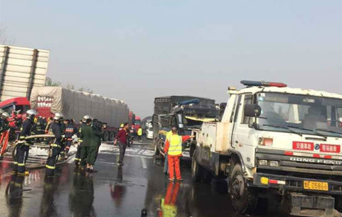 安全駕駛：團霧致榮烏高速40車連環(huán)相撞 1